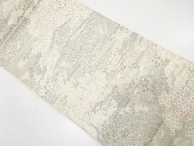 金閣寺模様織り出し　袋帯